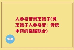 人参皂苷灵芝孢子(灵芝孢子人参皂苷：传统中药的强强联合)
