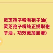 灵芝孢子粉有孢子油(灵芝孢子粉纯正提取孢子油，功效更加显著)