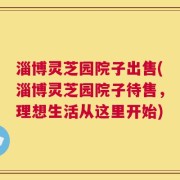 淄博灵芝园院子出售(淄博灵芝园院子待售，理想生活从这里开始)