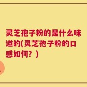灵芝孢子粉的是什么味道的(灵芝孢子粉的口感如何？)