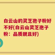 白云山的灵芝孢子粉好不好(白云山灵芝孢子粉：品质靓且好)