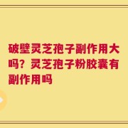 破壁灵芝孢子副作用大吗？灵芝孢子粉胶囊有副作用吗