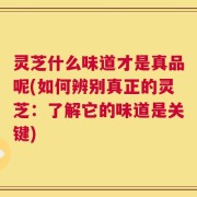 灵芝什么味道才是真品呢(如何辨别真正的灵芝：了解它的味道是关键)