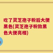 吃了灵芝孢子粉后大便黑色(灵芝孢子粉致黑色大便亮相)