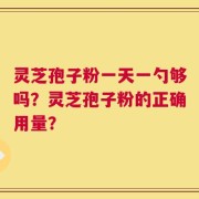 灵芝孢子粉一天一勺够吗？灵芝孢子粉的正确用量？