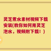 灵芝煮水素材视频下载安装(教你如何用灵芝泡水，视频附下载！)