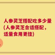 人参灵芝搭配吃多少量(人参灵芝合适搭配，适量食用更佳)