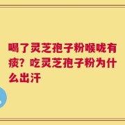 喝了灵芝孢子粉喉咙有痰？吃灵芝孢子粉为什么出汗