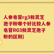 人参皂苷rg3和灵芝孢子粉哪个好比较人参皂苷RG3和灵芝孢子粉的区别)