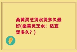 桑黄灵芝煲水煲多久最好(桑黄灵芝水：适宜煲多久？)