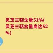 灵芝三萜含量52%(灵芝三萜含量高达52%)