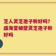 芝人灵芝孢子粉好吗？盛海堂破壁灵芝孢子粉好吗