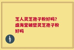 芝人灵芝孢子粉好吗？盛海堂破壁灵芝孢子粉好吗