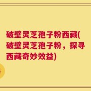 破壁灵芝孢子粉西藏(破壁灵芝孢子粉，探寻西藏奇妙效益)