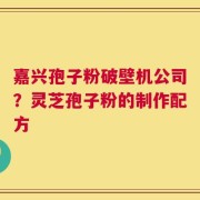 嘉兴孢子粉破壁机公司？灵芝孢子粉的制作配方
