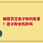 破壁灵芝孢子粉的危害？孢子粉会伤肝吗