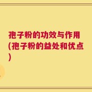 孢子粉的功效与作用 (孢子粉的益处和优点)
