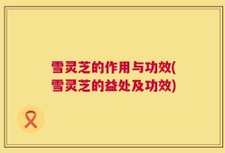 雪灵芝的作用与功效(雪灵芝的益处及功效)