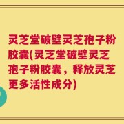 灵芝堂破壁灵芝孢子粉胶囊(灵芝堂破壁灵芝孢子粉胶囊，释放灵芝更多活性成分)