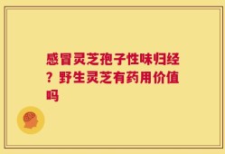 感冒灵芝孢子性味归经？野生灵芝有药用价值吗