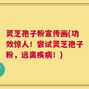 灵芝孢子粉宣传画(功效惊人！尝试灵芝孢子粉，远离疾病！)