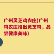 广州灵芝鸡农庄(广州鸡农庄推出灵芝鸡，品尝健康美味)