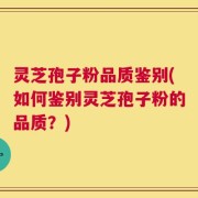 灵芝孢子粉品质鉴别(如何鉴别灵芝孢子粉的品质？)
