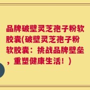 品牌破壁灵芝孢子粉软胶囊(破壁灵芝孢子粉软胶囊：挑战品牌壁垒，重塑健康生活！)