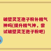 破壁灵芝孢子粉补精气神吗(提升精气神，尝试破壁灵芝孢子粉吧)