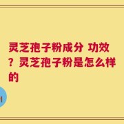 灵芝孢子粉成分 功效？灵芝孢子粉是怎么样的