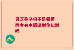 灵芝孢子粉不是霉菌 两者有本质区别你知道吗