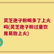 灵芝孢子粉喝多了上火吗(灵芝孢子粉过量饮用易致上火)