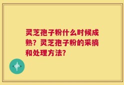灵芝孢子粉什么时候成熟？灵芝孢子粉的采摘和处理方法？