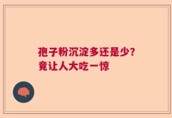 孢子粉沉淀多还是少？竟让人大吃一惊
