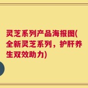 灵芝系列产品海报图(全新灵芝系列，护肝养生双效助力)