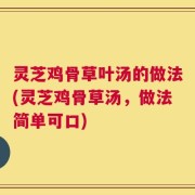 灵芝鸡骨草叶汤的做法(灵芝鸡骨草汤，做法简单可口)