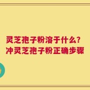 灵芝孢子粉溶于什么？冲灵芝孢子粉正确步骤