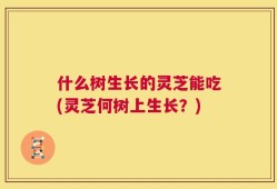 什么树生长的灵芝能吃(灵芝何树上生长？)