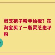 灵芝孢子粉手绘板？在淘宝买了一瓶灵芝孢孑粉