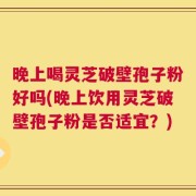 晚上喝灵芝破壁孢子粉好吗(晚上饮用灵芝破壁孢子粉是否适宜？)