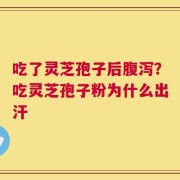 吃了灵芝孢子后腹泻？吃灵芝孢子粉为什么出汗