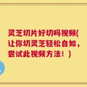 灵芝切片好切吗视频(让你切灵芝轻松自如，尝试此视频方法！)
