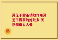 灵芝干露茶功效作用灵芝干露茶的好处多 天然健康人人爱