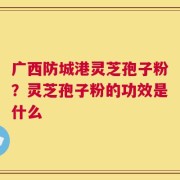 广西防城港灵芝孢子粉？灵芝孢子粉的功效是什么