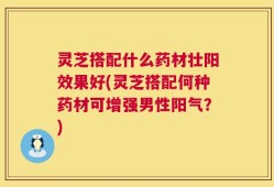 灵芝搭配什么药材壮阳效果好(灵芝搭配何种药材可增强男性阳气？)