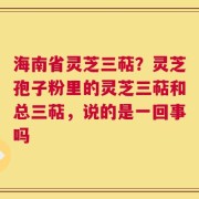 海南省灵芝三萜？灵芝孢子粉里的灵芝三萜和总三萜，说的是一回事吗