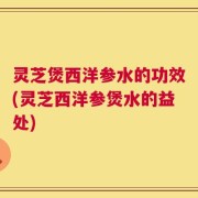 灵芝煲西洋参水的功效(灵芝西洋参煲水的益处)