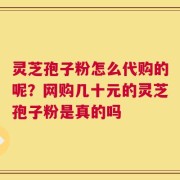 灵芝孢子粉怎么代购的呢？网购几十元的灵芝孢子粉是真的吗
