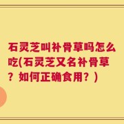 石灵芝叫补骨草吗怎么吃(石灵芝又名补骨草？如何正确食用？)