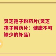 灵芝孢子粉药片(灵芝孢子粉药片：健康不可缺少的补品)